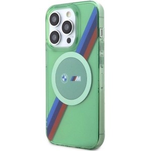 BMW M Tricolor Stripes MagSafe case for iPhone 15 Pro - green (universal)