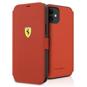 Ferrari FESPEFLBKP12SRE iPhone 12 mini 5.4" red/red book On Track Perforated (universal)