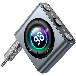 Joyroom Bluetooth AUX transmitter (transmitter / receiver) for car, TV gray (JR-CB2) (universal)