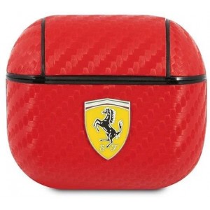 Ferrari FESA3CARE AirPods 3 cover red/red On Track PU Carbon (universal)