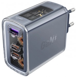 Acefast charger GaN 65W 3 ports (1xUSB, 2xUSB C) gray (A45) (universal)