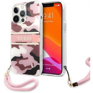 Guess GUHCP13LKCABPI iPhone 13 Pro / 13 6.1" pink/pink hardcase Camo Strap Collection (universal)