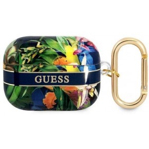 Guess GUAPHHFLB AirPods Pro cover blue/blue Flower Strap Collection (universal)