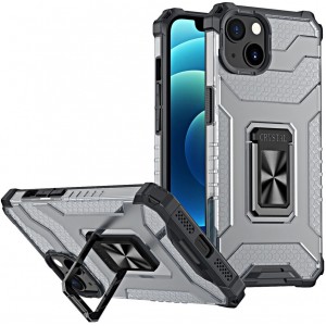 Hurtel Crystal Ring Case Kickstand Tough Rugged Cover for iPhone 13 mini black (universal)