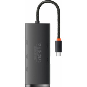 Baseus Lite Series HUB adapter USB Type C - 4x USB 3.0 25cm black (WKQX030301) (universal)