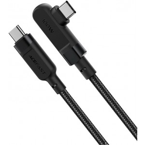 Acefast angled cable USB Type C - USB Type C 2m, 100W (20V / 5A) black (C5-03 Black) (universal)