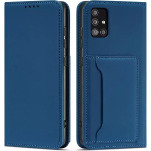 4Kom.pl Magnet Card Case Case for Xiaomi Redmi Note 11 Cover Card Wallet Stand Blue