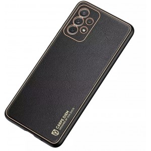 Dux Ducis Yolo elegant case cover made of ecological leather for Samsung Galaxy A72 4G black