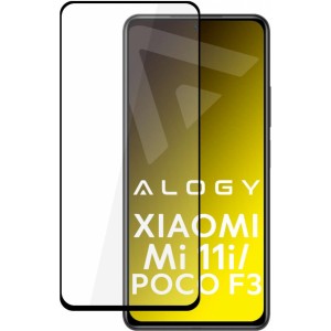 Alogy Full Glue tempered glass for case friendly case for Xiaomi Poco F3 / Mi 11i Black