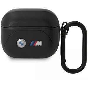 BMW Etui BMW BMA322PVTK do AirPods 3 gen cover czarny/black Leather Curved Line