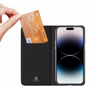 Dux Ducis Skin Pro case for iPhone 15 Pro with flap and wallet - black