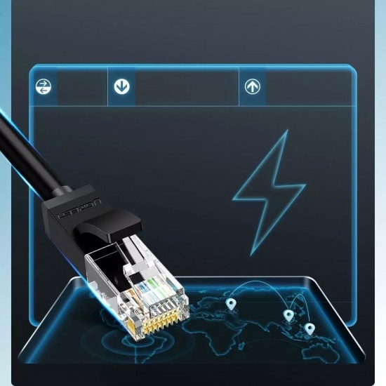 Ugreen Cable Ethernet patch cord RJ45 Cat 6 UTP 1000Mbps 2m black (20160)