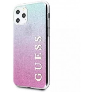 Guess GUHCN65PCUGLPBL iPhone 11 Pro Max rose blue/pink blue hard case Glitter Gradient