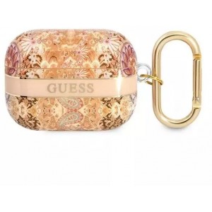 Guess GUAPHHFLD AirPods Pro cover złoty/gold Paisley Strap Collection