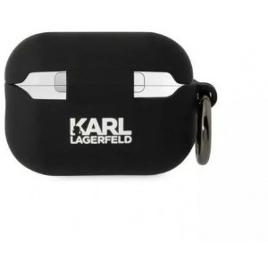 Karl Lagerfeld Protective case for headphones Karl Lagerfeld KLAP2RUNCHK for Apple AirPods Pro 2 cover black/black Silicone Choupette Head 3D