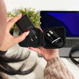 Alogy Zippered case Alogy Protect universal case for accessories headphones, cable, charger black