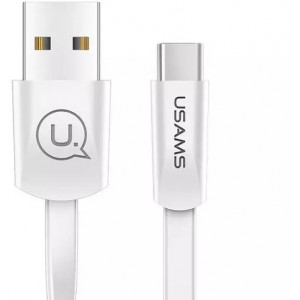 4Kom.pl USAMS U2 USB-C flat cable 1.2m white