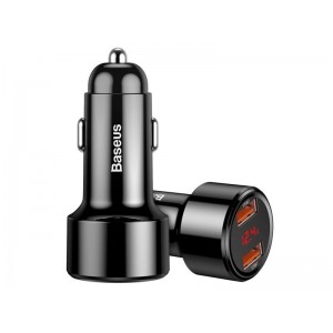 Baseus car charger 2x USB Quick Charge QC 3.0 45W 6A Black