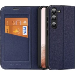 Dux Ducis Skin X2 protective case for Samsung Galaxy S23 flip cover wallet stand blue