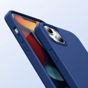 Ugreen Protective Silicone Case rubber flexible silicone cover for iPhone 13 blue