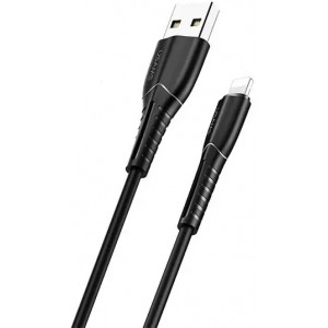 4Kom.pl USAMS Cable U35 lightning 2A Fast Charge 1m black