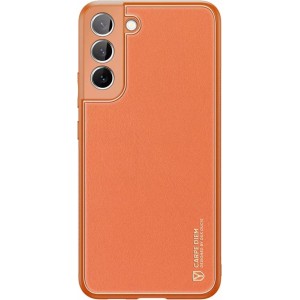 Dux Ducis Yolo elegant case cover made of ecological leather for Samsung Galaxy S22 (S22 Plus) orange