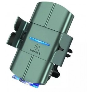 Usams US-CD133 10W Automatic inductive phone car holder for vent. Starod CD133ZJ02 green/green