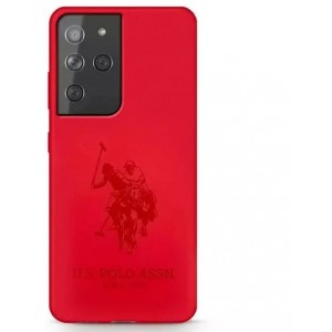 Ferrari US Polo Silicone On Tone Phone Case for Samsung Galaxy S21 Ultra red/red