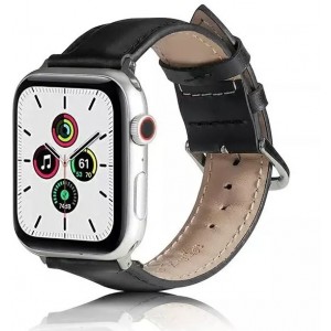 Producenttymczasowy Beline Leather smartwatch strap for Apple Watch 42/44/45/49mm black/black