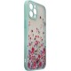 4Kom.pl Design Case for iPhone 12 Pro Max cover with flowers light blue
