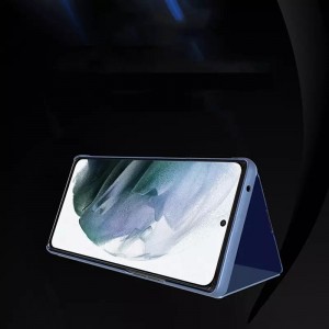 4Kom.pl Clear View Case flip case for Samsung Galaxy S22 Ultra black