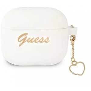 Guess GUA3LSCHSH AirPods 3 cover biały/white Silicone Charm Collection