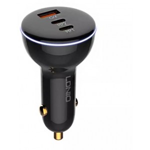 Producenttymczasowy LDNIO C102 car charger, USB 2x USB-C, 160W USB-C to USB-C cable (black)
