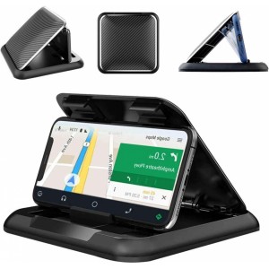 Alogy Carbon car phone holder up to 6.8 inches GPS for dashboard Black