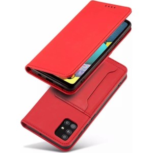 4Kom.pl Magnet Card Case for Samsung Galaxy A53 5G cover card wallet stand red