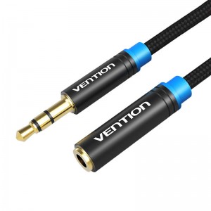 Vention Braided 3.5mm Audio Extender 1m Vention VAB-B06-B100-M Black