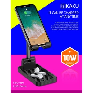 Ikaku KSC-386 Настольный держатель для мобильного телефона с функцией зарядки Qi 10W Grey