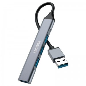 Ikaku KSC-751 KUOFENG 4in1 Sadalītājs (USB uz USB3.0 + USB2.0 x3) Grey