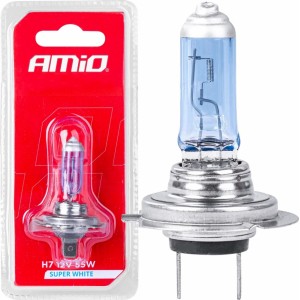Amio Halogen bulb H7 12V/55W Super White 1pc blister