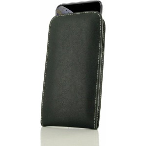 SBS Trust Leather Sleeve Universal Telefona Maciņš Universalais 7 - 12.5 cm Melns