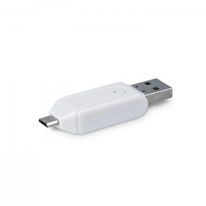Forever USB + Micro USB Кардридер SD + MicroSD Белый