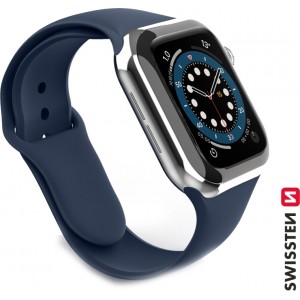 Swissten Cиликоновый Pемешок для Apple Watch 1/2/3/4/5/6 / SE / 38 мм / 40 мм