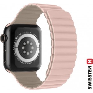 Swissten Силиконовый Магнитный Pемешок для Apple Watch 42 / 44 / 45 / 49 mm