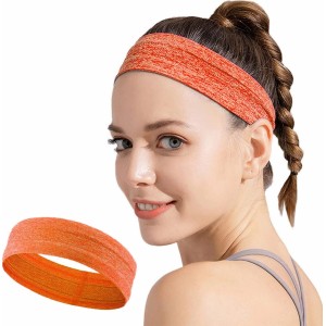 Hurtel Elastic fabric headband for running fitness orange (universal)