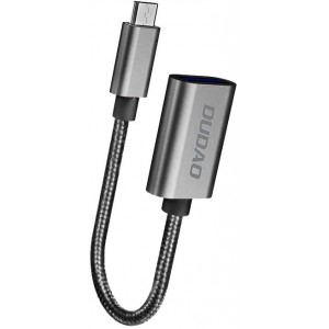 Dudao adapter adapter OTG cable from USB 2.0 to micro USB gray (L15M) (universal)
