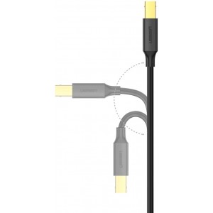 Ugreen USB Type B printer cable (male) - USB 2.0 (male) 480 Mbps 1 m black (US135 20846) (universal)