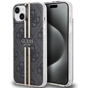 Guess IML 4G Gold Stripe case for iPhone 15/14/13 - black (universal)