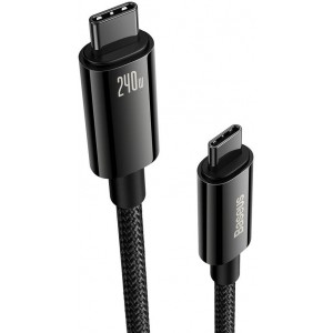 Baseus Cable USB C - USB C 480Mb/s 240W 1m Baseus Tungsten Gold CAWJ040101 - black (universal)