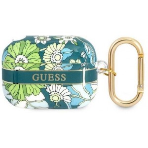 Guess GUAPHHFLN AirPods Pro cover green/green Flower Strap Collection (universal)