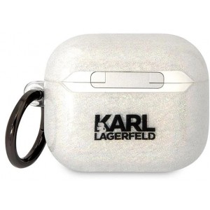 Karl Lagerfeld KLA3HNKCTGT Airpods 3 cover transparent Gliter Karl&Choupette (universal)